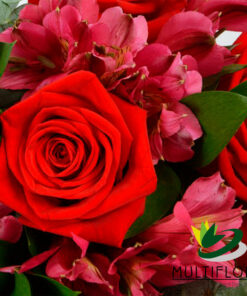 multiflora.com seven red roses alstroemerias seven red roses alstroemerias zoom